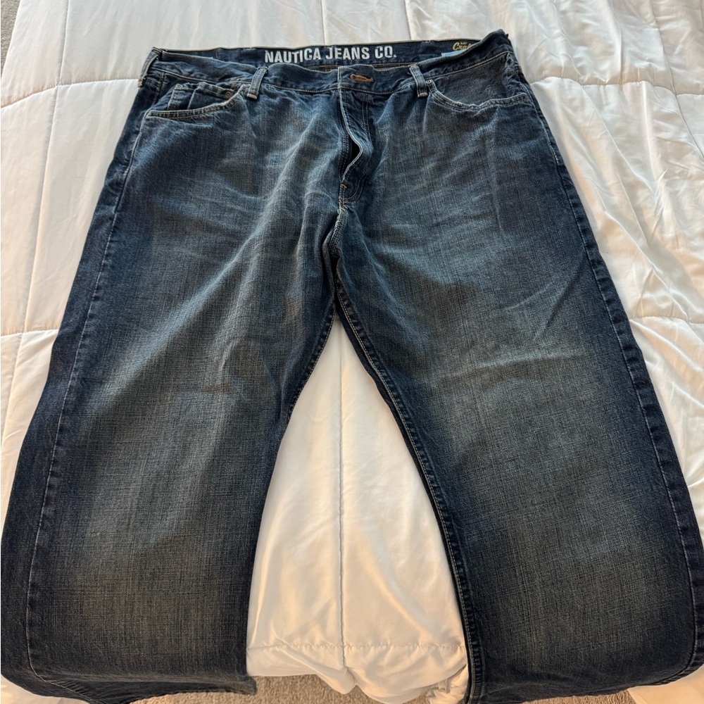 Nautica Men's Dark Blue Relaxed Jeans